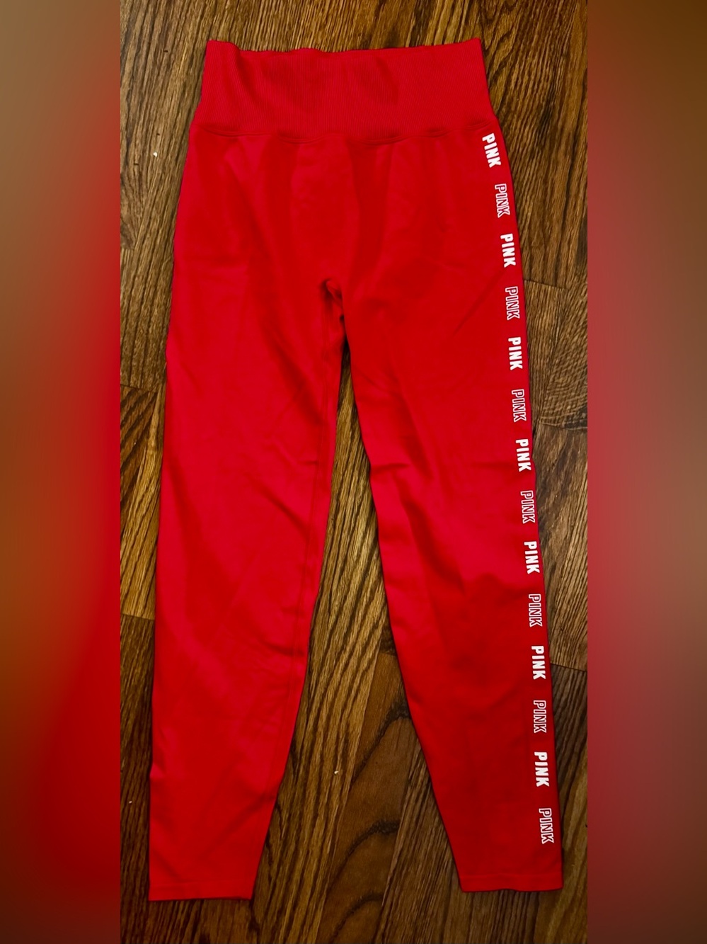 PINK Victoria's Secret Red Logo-Strip women’s Leggings